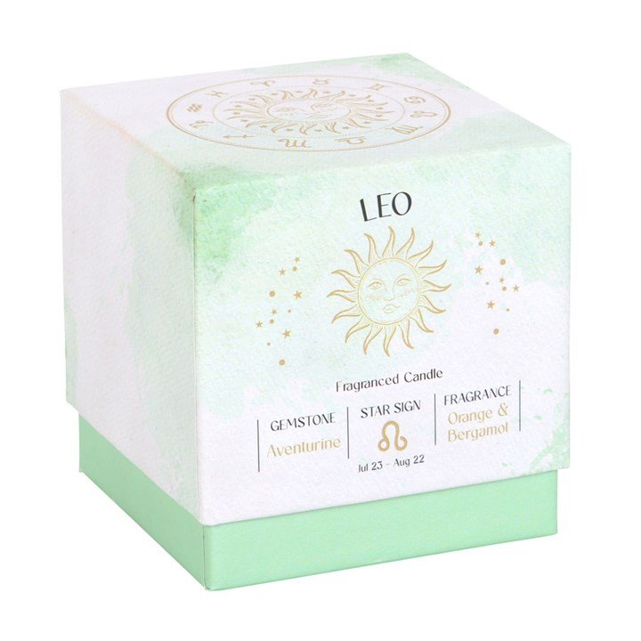 Leo Orange & Bergamot Gemstone Zodiac Candle 3 Leo Orange & Bergamot Gemstone Zodiac Candle - Image 3