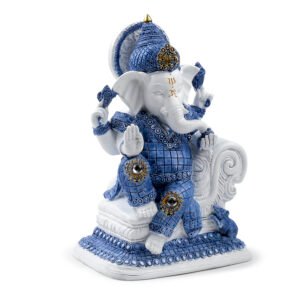 Decorative White & Blue Ganesha