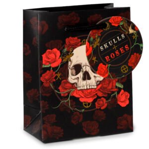 Gift Bag (Small) - Skulls & Roses Red Roses