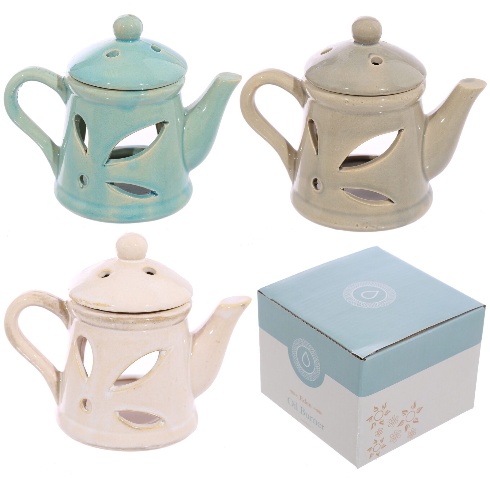 Teapot Design Ceramic Oil Burner 1 Teapot Design Ceramic Oil Burner