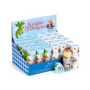 Colouring Pencil Tube - Knights & Dragons