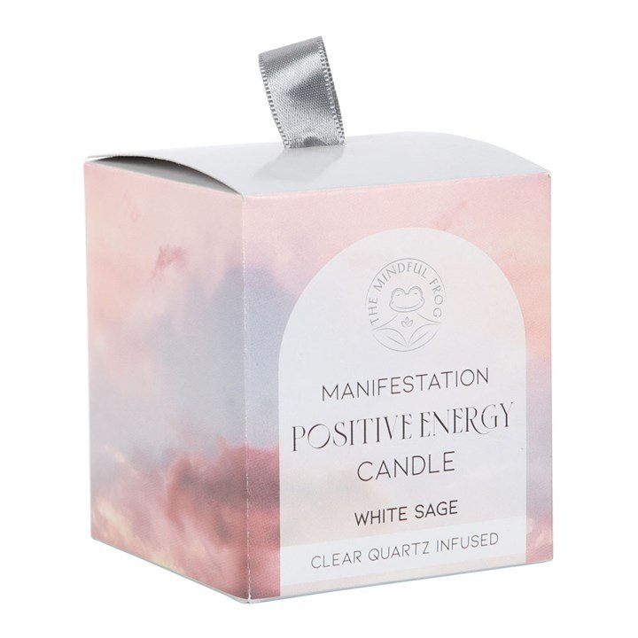 Positive Energy White Sage Crystal Chip Candle 5 Positive Energy White Sage Crystal Chip Candle - Image 5