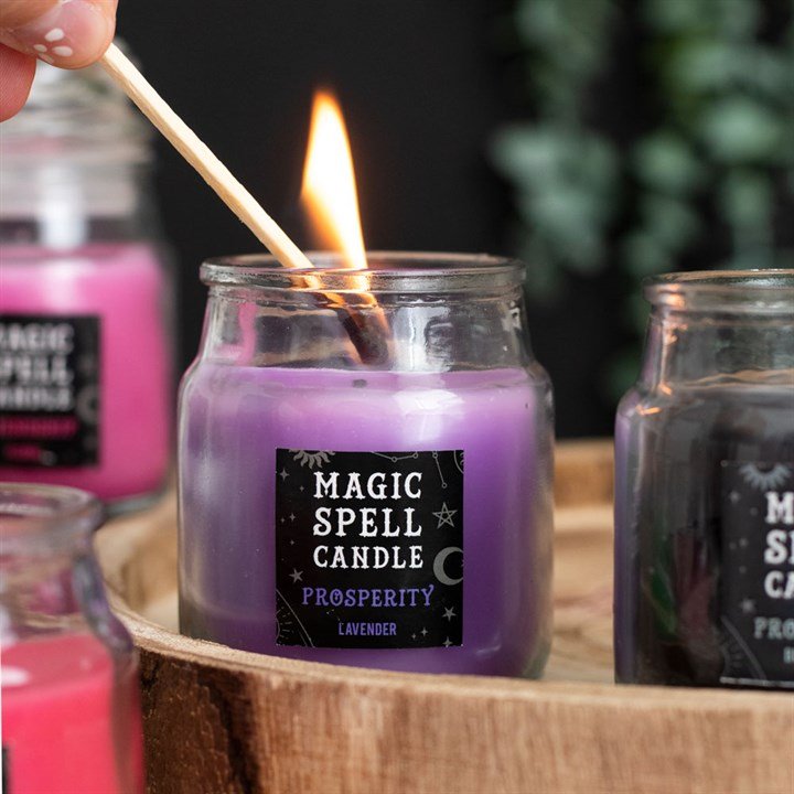 Lavender 'Prosperity' Spell Candle Jar 3 Lavender 'Prosperity' Spell Candle Jar - Image 3