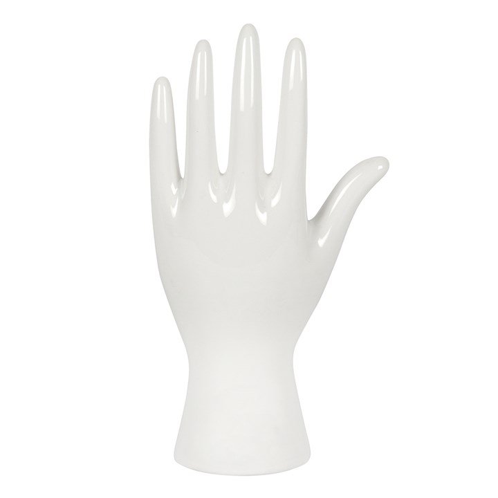White Ceramic Palmistry Hand Ornament 2 White Ceramic Palmistry Hand Ornament - Image 2