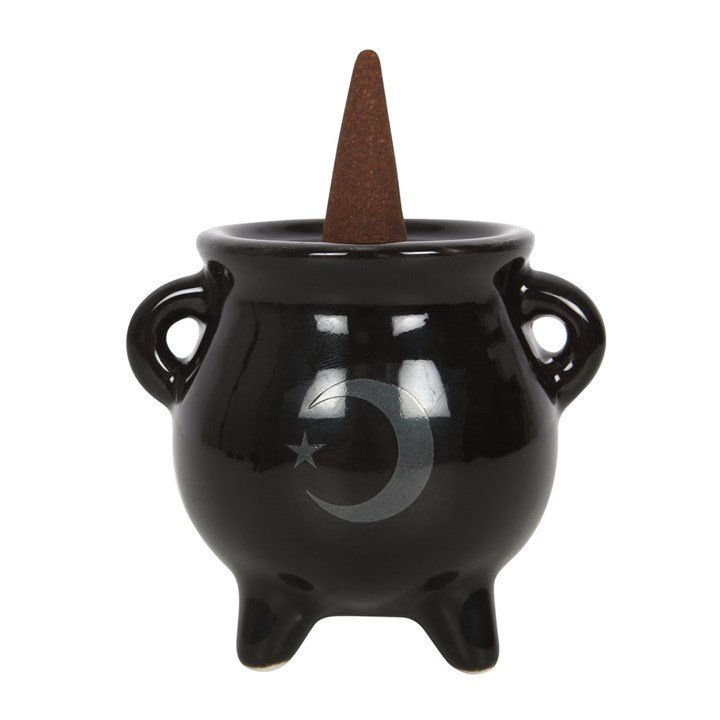Mystical Moon Cauldron Ceramic Incense Holder 1 Mystical Moon Cauldron Ceramic Incense Holder