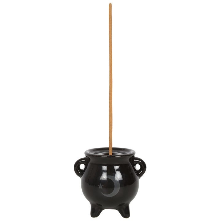 Mystical Moon Cauldron Ceramic Incense Holder 2 Mystical Moon Cauldron Ceramic Incense Holder - Image 2