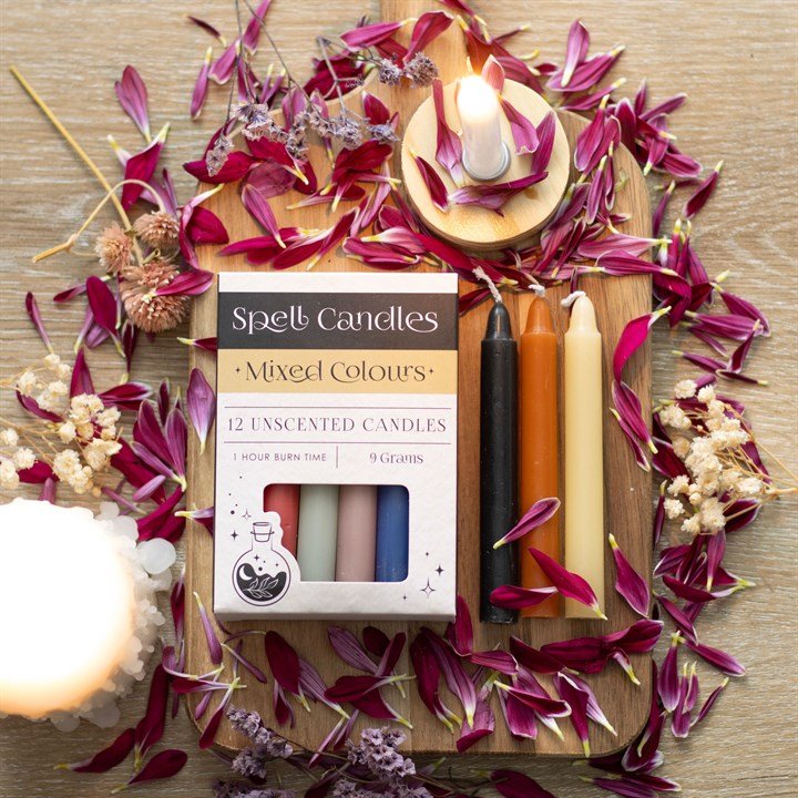 Pack of 12 Mixed Colour Spell Candles - Image 5