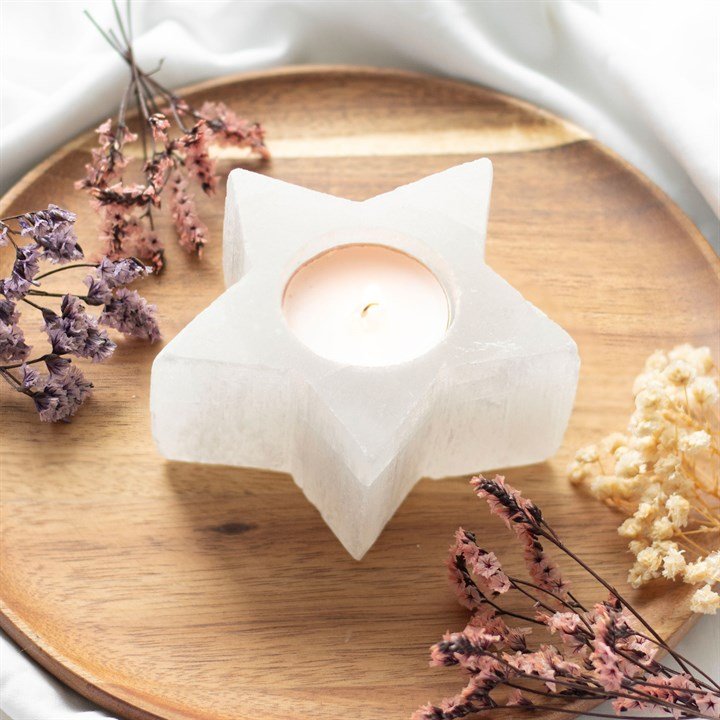 Selenite Star Tealight Holder - Image 4
