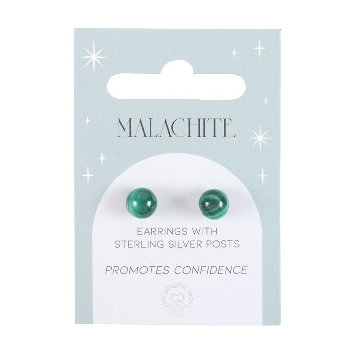 Malachite Semi Precious Crystal Earrings 1 Malachite Semi Precious Crystal Earrings