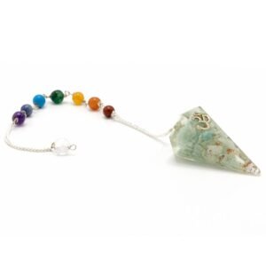 Amazonite Chakra Pendulum - Om