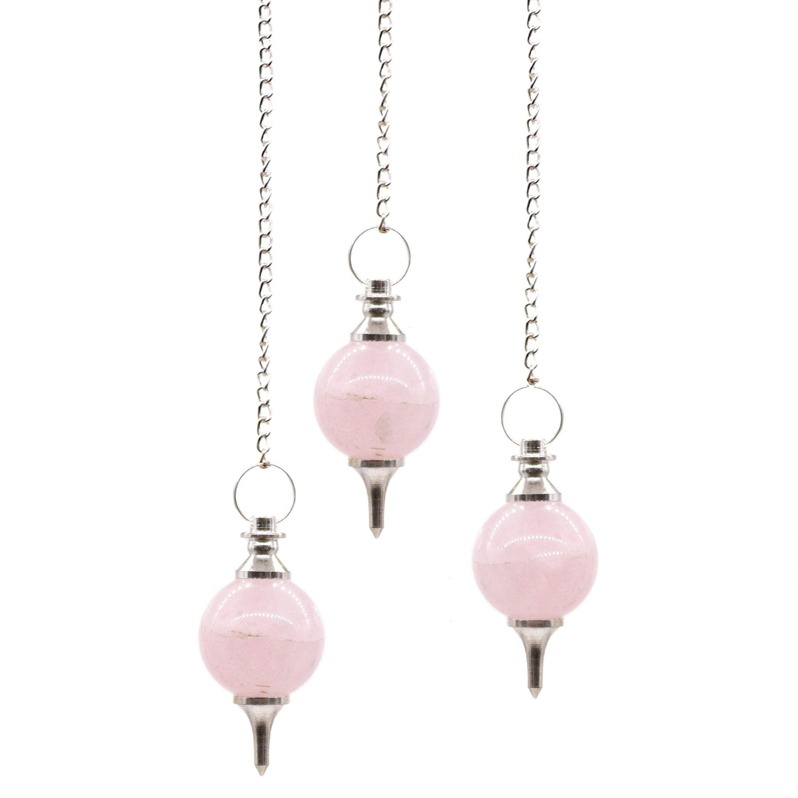 Sphere Pendulums - Rose Quartz 1 Sphere Pendulums - Rose Quartz