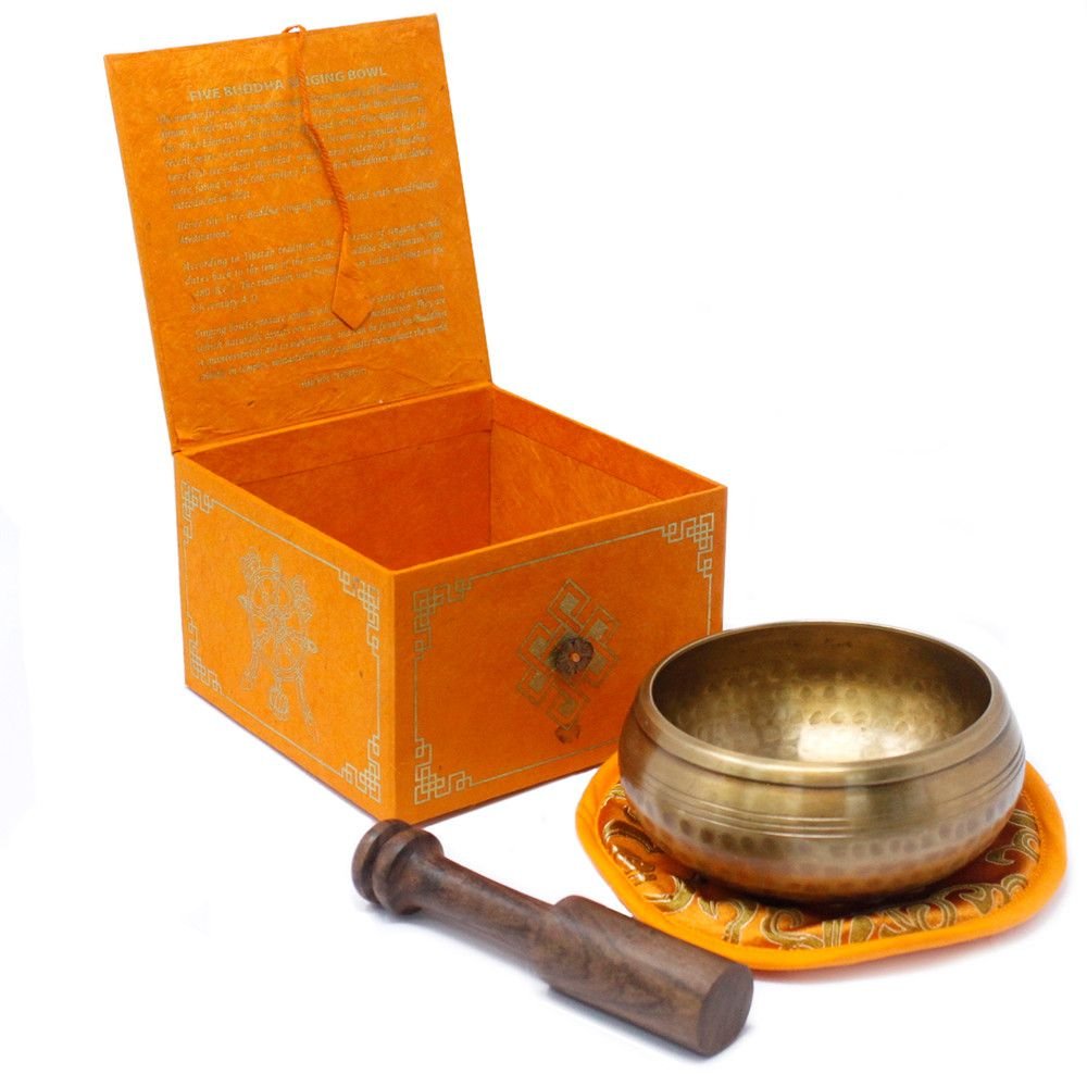 Five Buddha Singing Bowl Set 10cm (min 400gm) 8 Five Buddha Singing Bowl Set 10cm (min 400gm) - Image 8