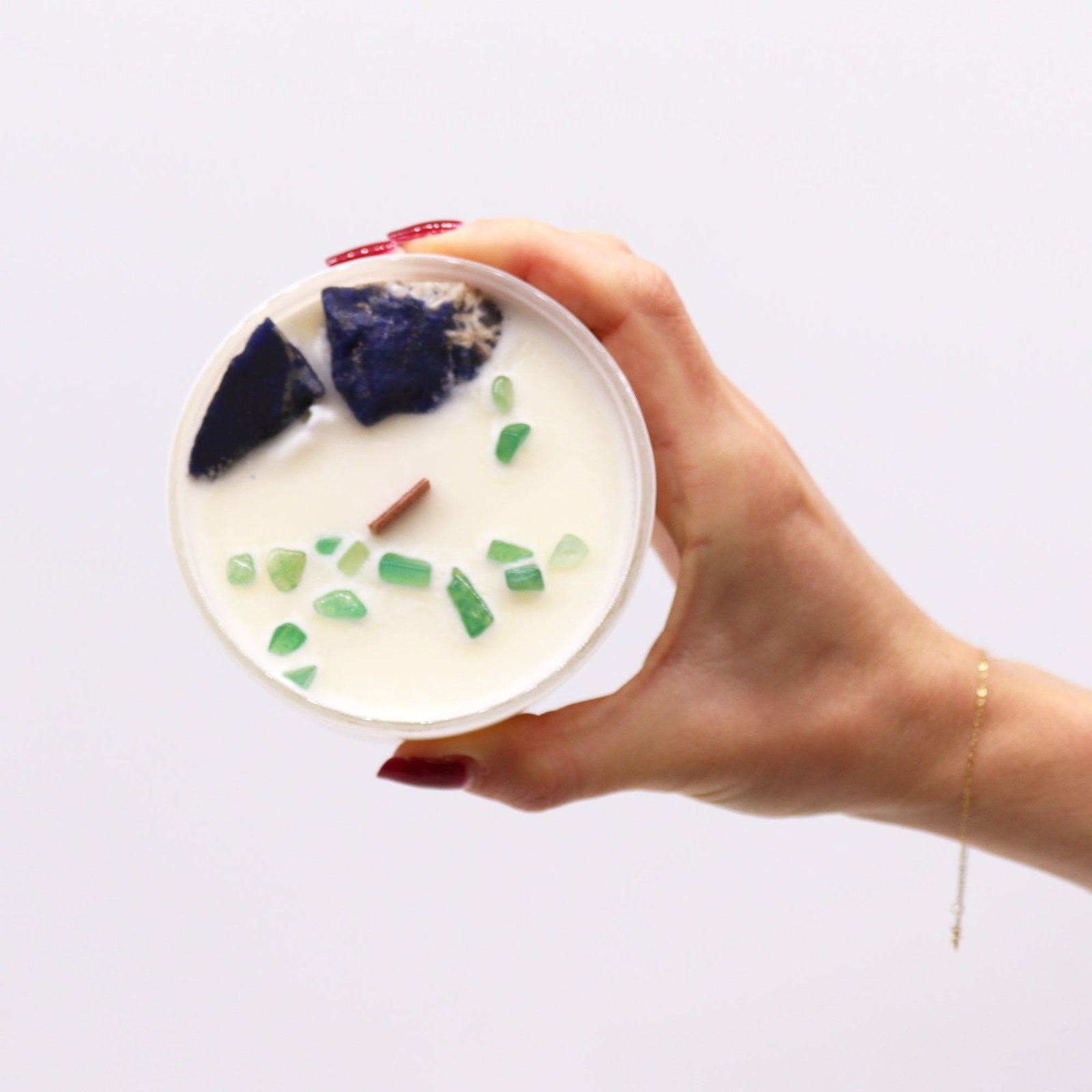 Chakra Crystal Candles - Throat Chakra 4 Chakra Crystal Candles - Throat Chakra - Image 4