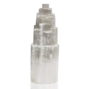 Selenite Tower Lamp - 25 cm