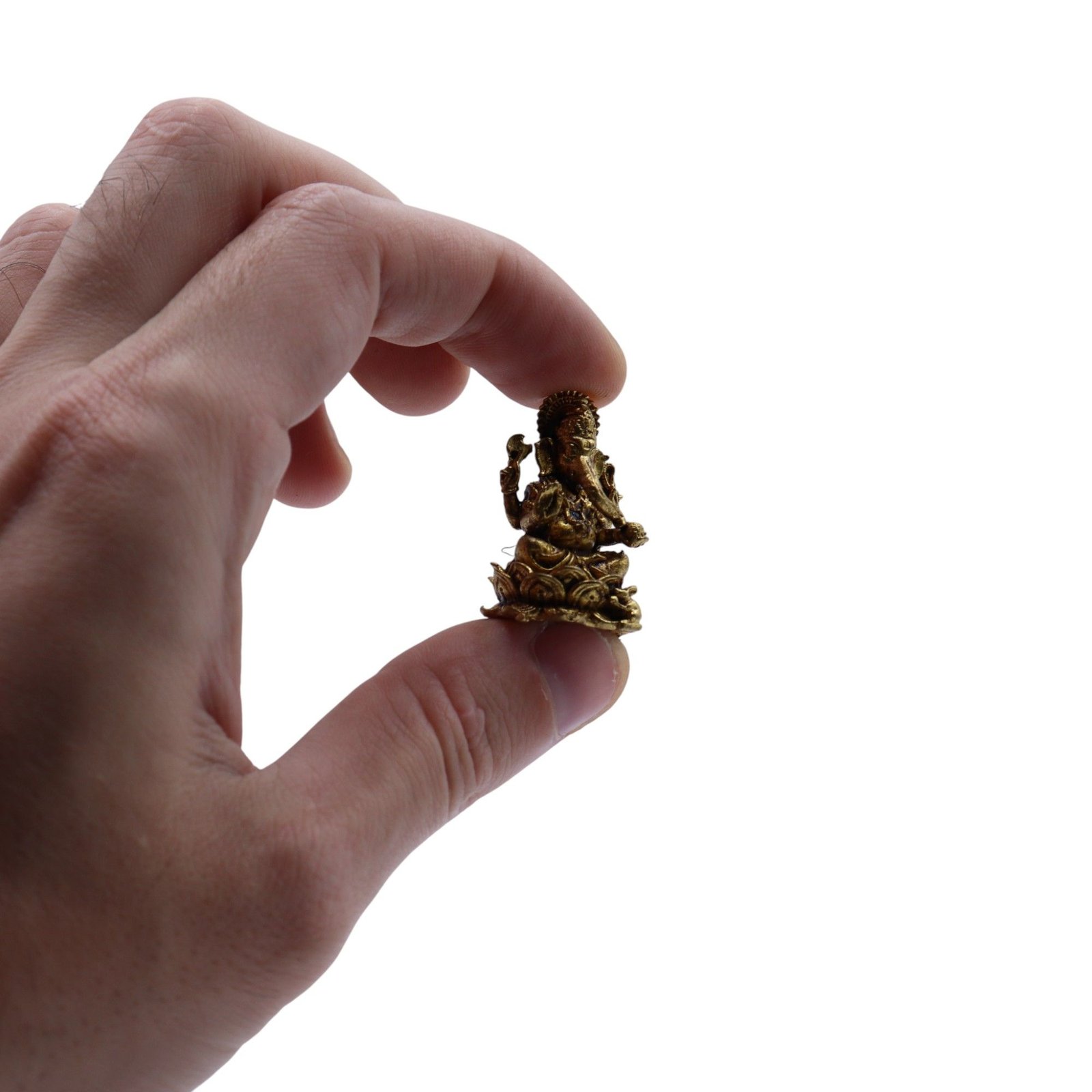 Brass Miniature Gods - Ganesha (12gms) - 30mm 2 Brass Miniature Gods - Ganesha (12gms) - 30mm - Image 2