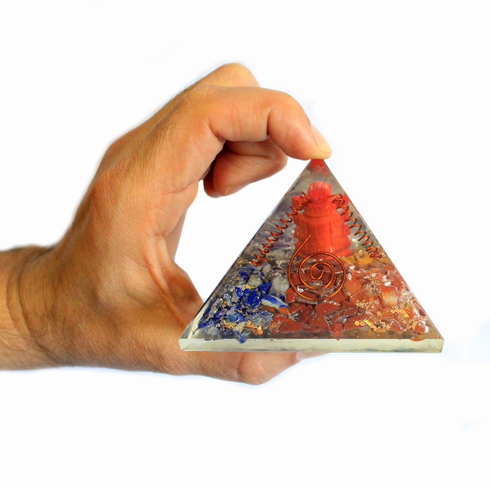 Lrg Orgonite Pyramid 70mm - Ganesh 2 Lrg Orgonite Pyramid 70mm - Ganesh - Image 2