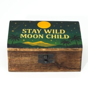 Medium Enamelled Box  - Stay Wild Moon Child