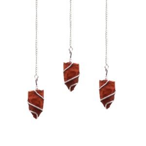 Red Jasper Raw Gemstone Pendulum