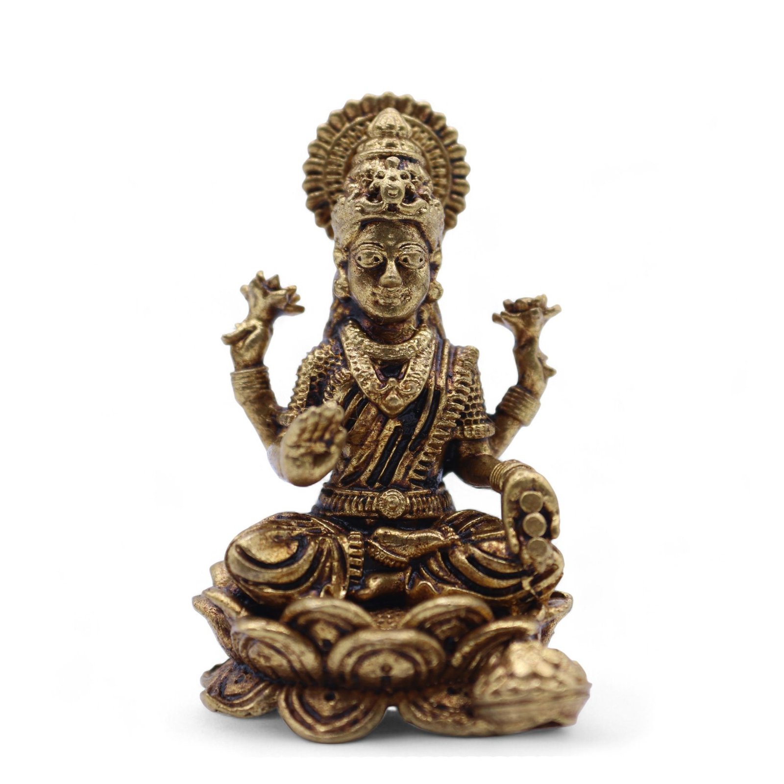 Brass Miniature Gods - Laxmi (22gms) - 37mm 6 Brass Miniature Gods - Laxmi (22gms) - 37mm - Image 6