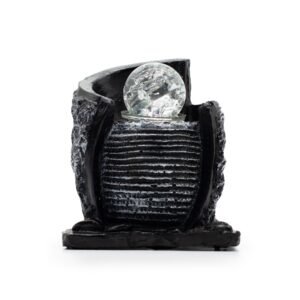 Tabletop Water Feature -15x13x20cm - Water Pot & Crystal Ball