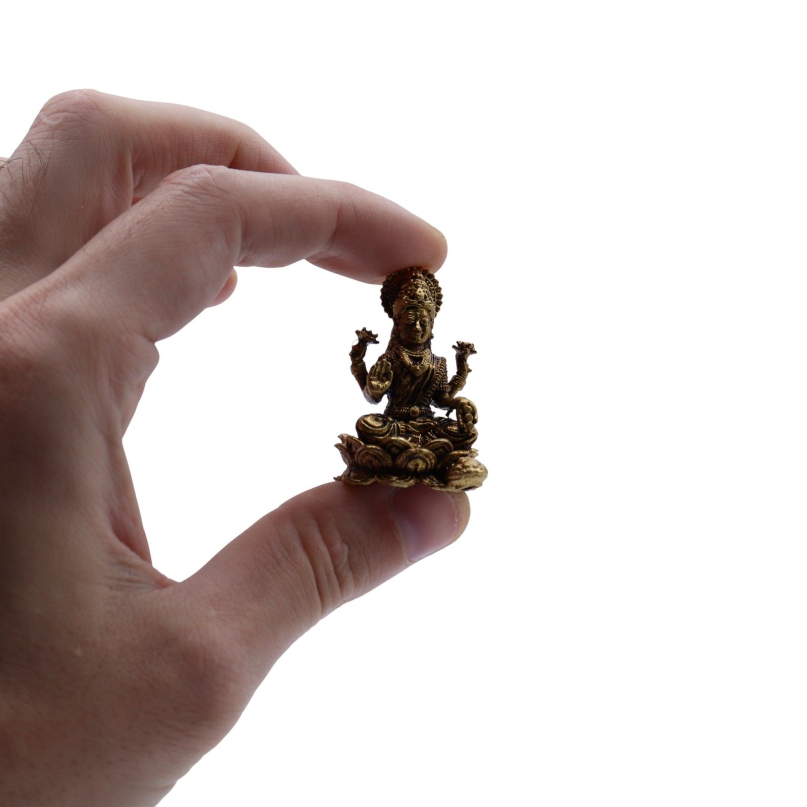 Brass Miniature Gods - Laxmi (22gms) - 37mm 5 Brass Miniature Gods - Laxmi (22gms) - 37mm - Image 5